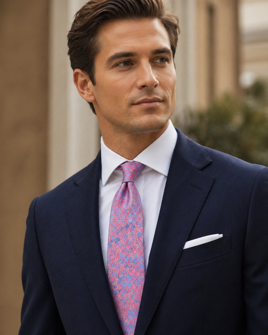 Men's Skinny Tie in Saphire Glam