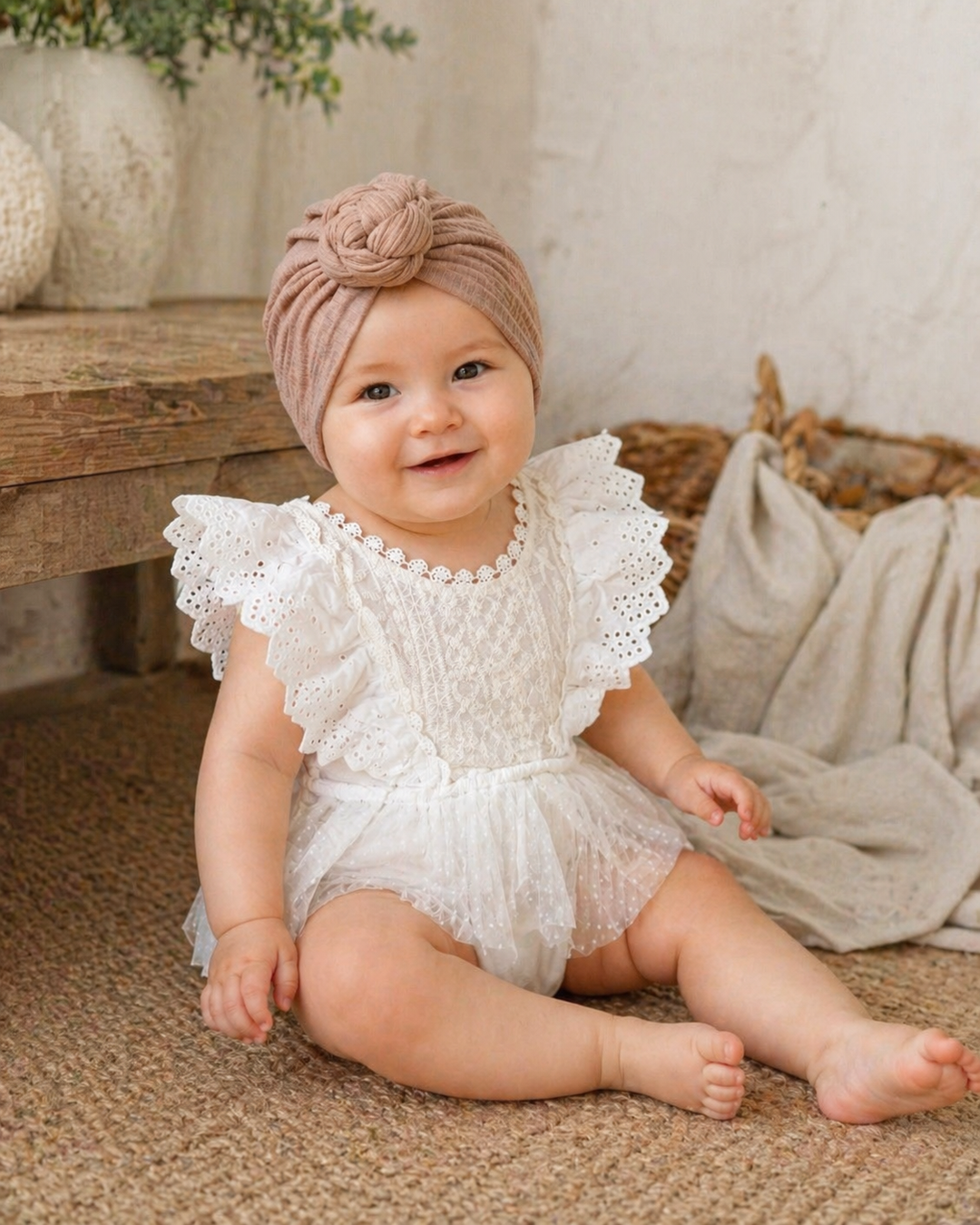 Little Knots Turban in Caramel