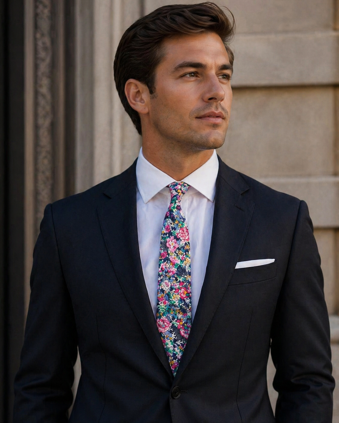 Men's Skinny Tie in Retro Radiance