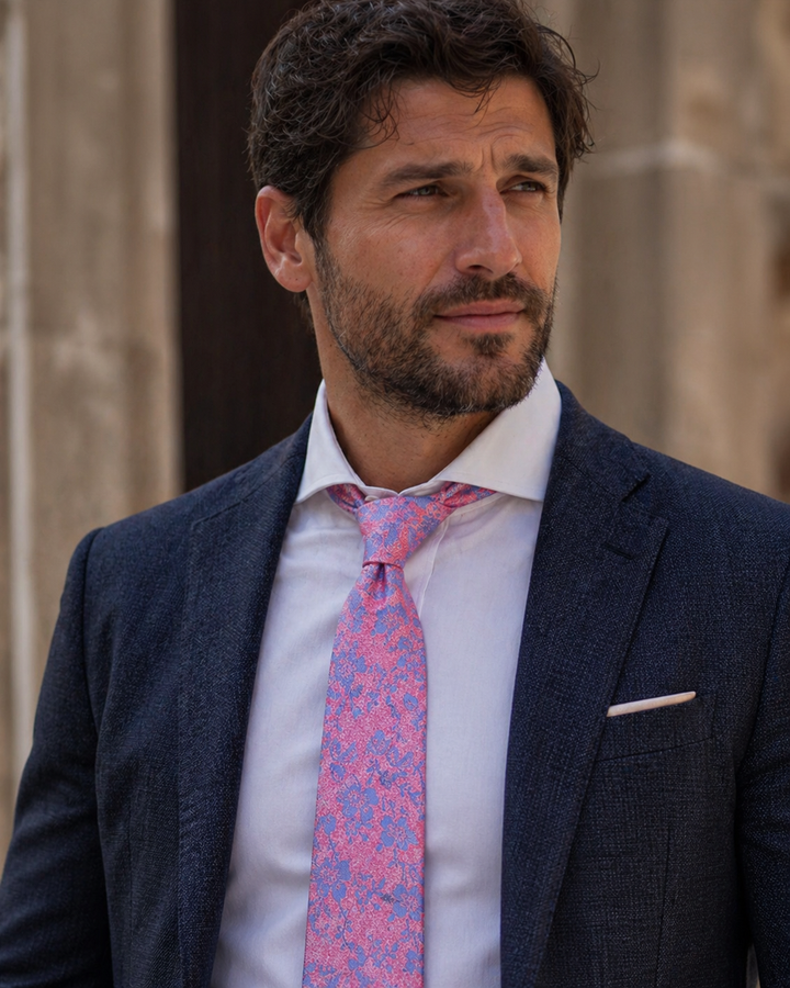 Men's Skinny Tie in Saphire Glam