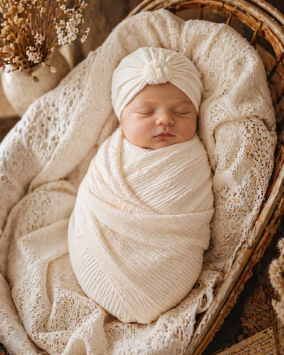 Little Knots Turban in White