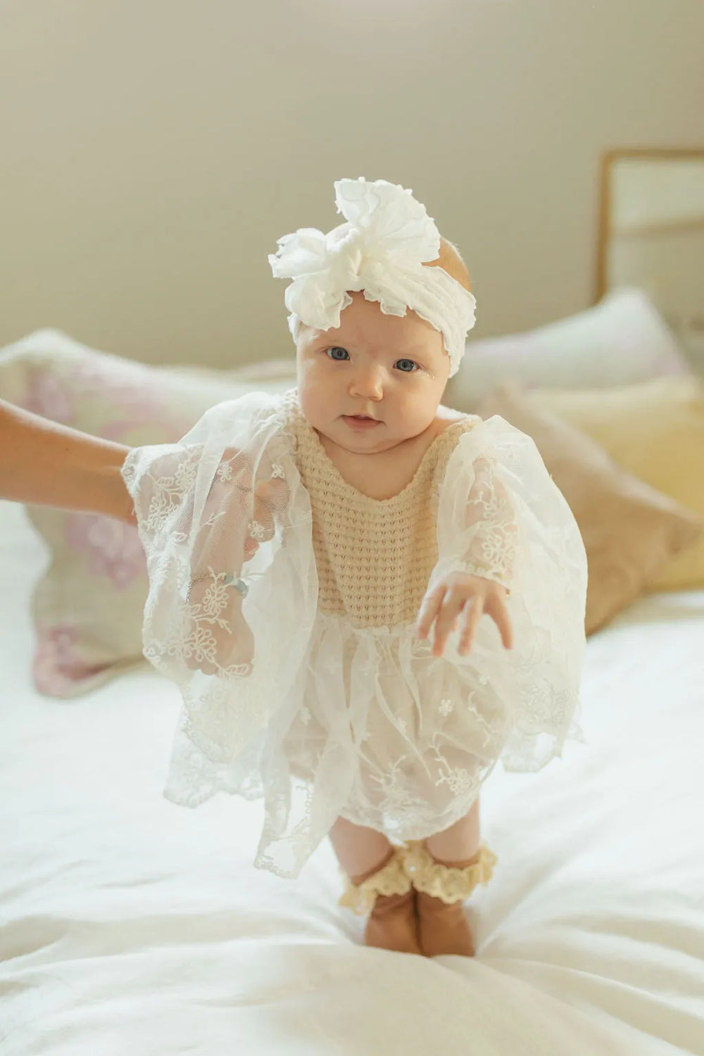 Swoon Layered Headband in White