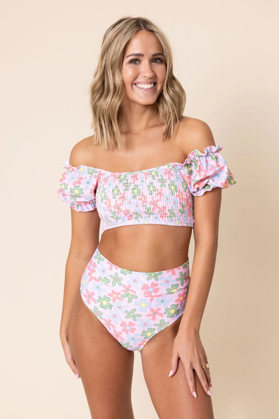 Women's Sleeved Bikini | Colorful Floral