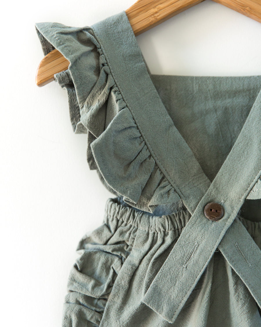 Evelyn Romper in Sage Green - Reverie Threads