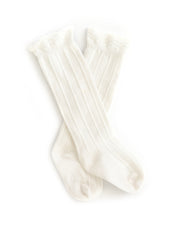Knee High Socks in White – Reverie Threads