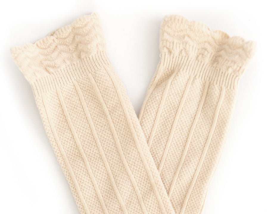 Knee High Socks in Beige - Reverie Threads