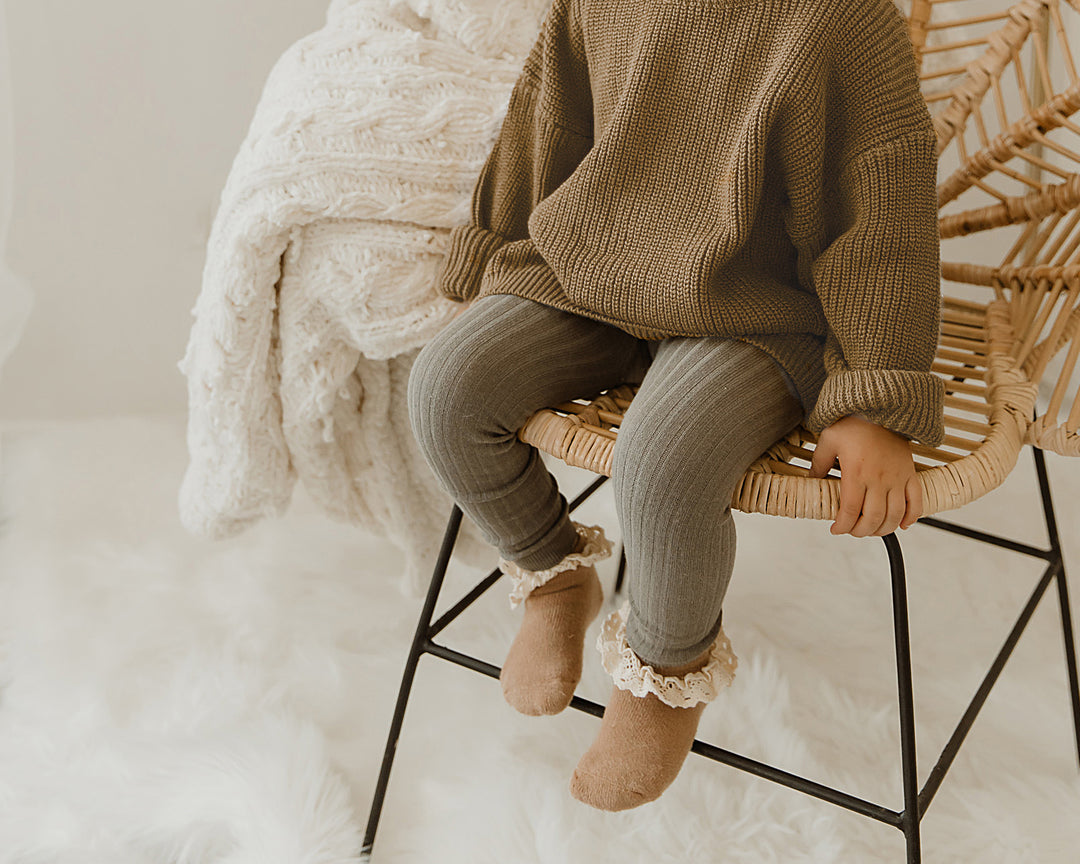 Tansy Knit Sweater in Brown