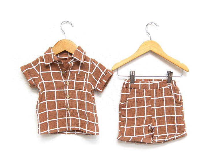 Knox Outfit in White & Brown