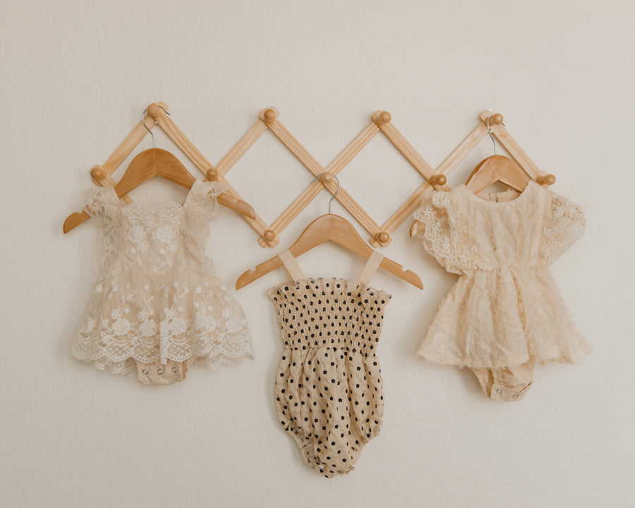 Everly Lace Romper in Ivory