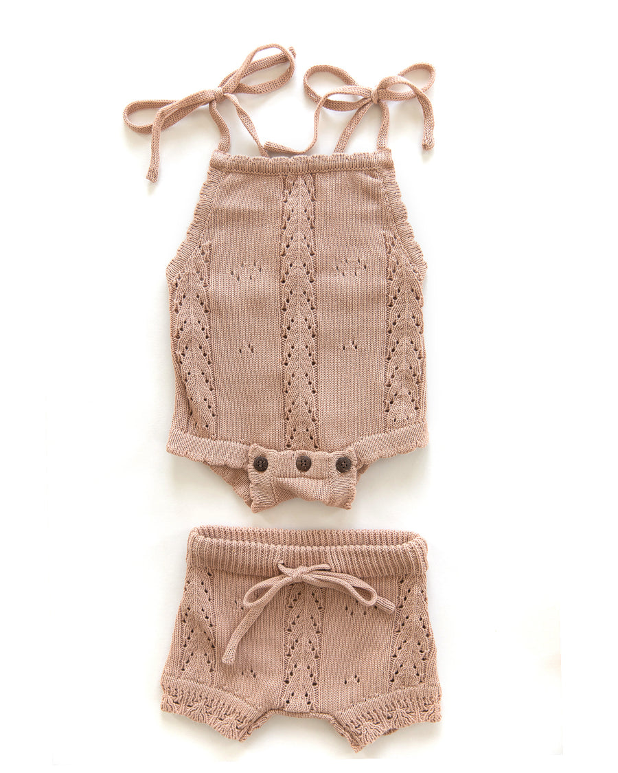 Brynn Knitted Outfit in Light Brown