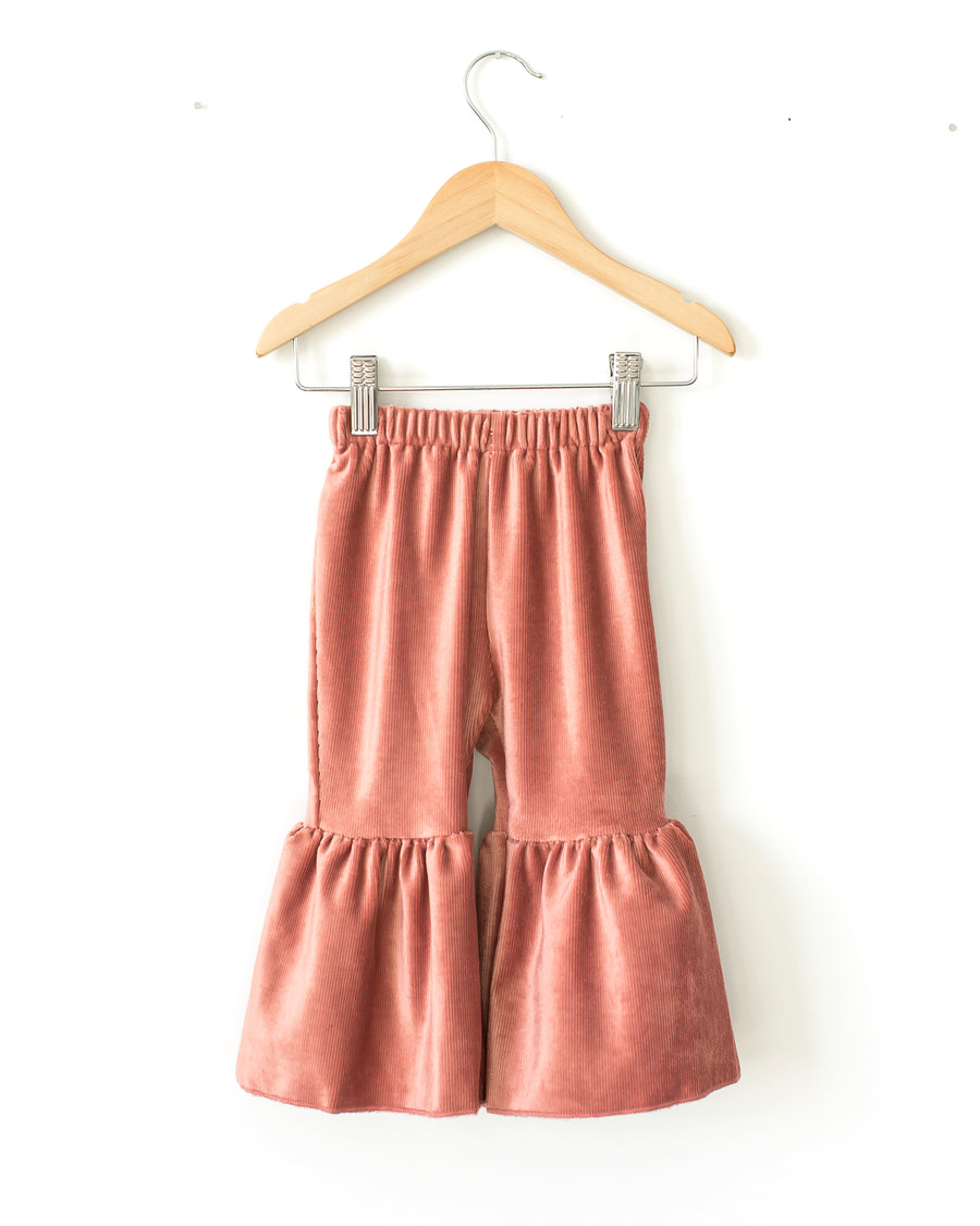 Corduroy Bell Bottom Pants in Mauve - Reverie Threads