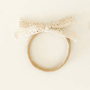 Classic Lacey Bow // Headband or Clip - Reverie Threads
