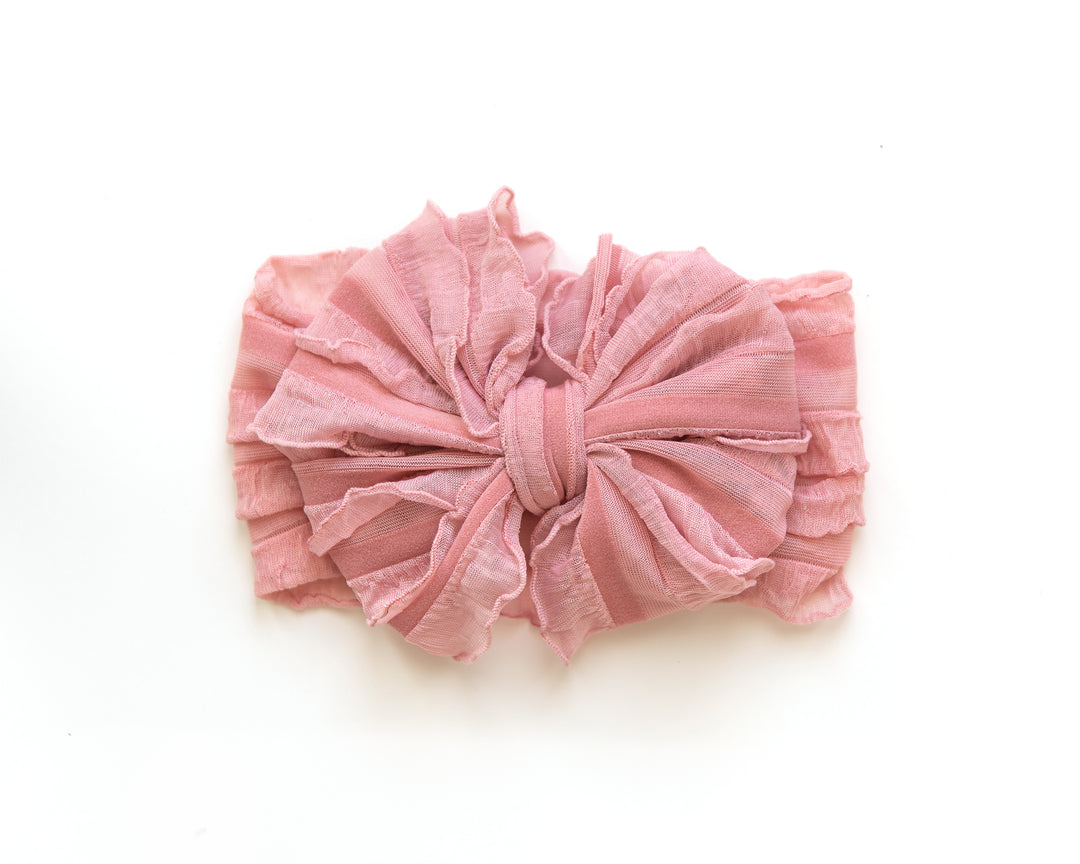 Swoon Layered Headband in Rosy Pink