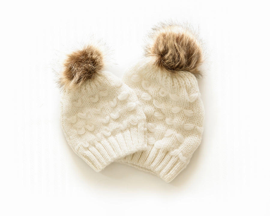 Mommy & Me Cozy Knit Beanie in Ivory *Sold Separately*