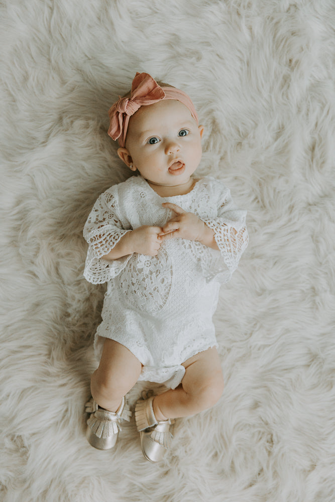 Lace Bell Sleeved Romper - Reverie Threads