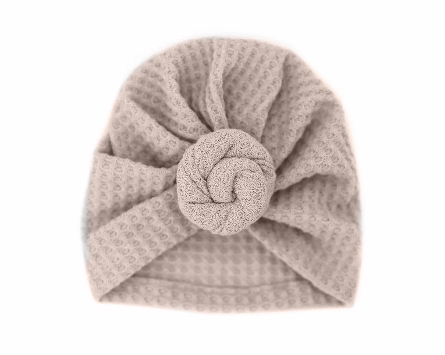 Twisted Knot Turban in Rosy Taupe