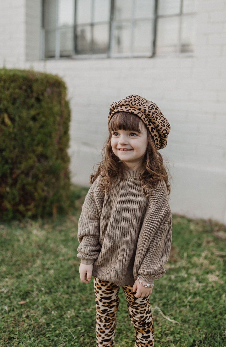 Tansy Knit Sweater in Brown